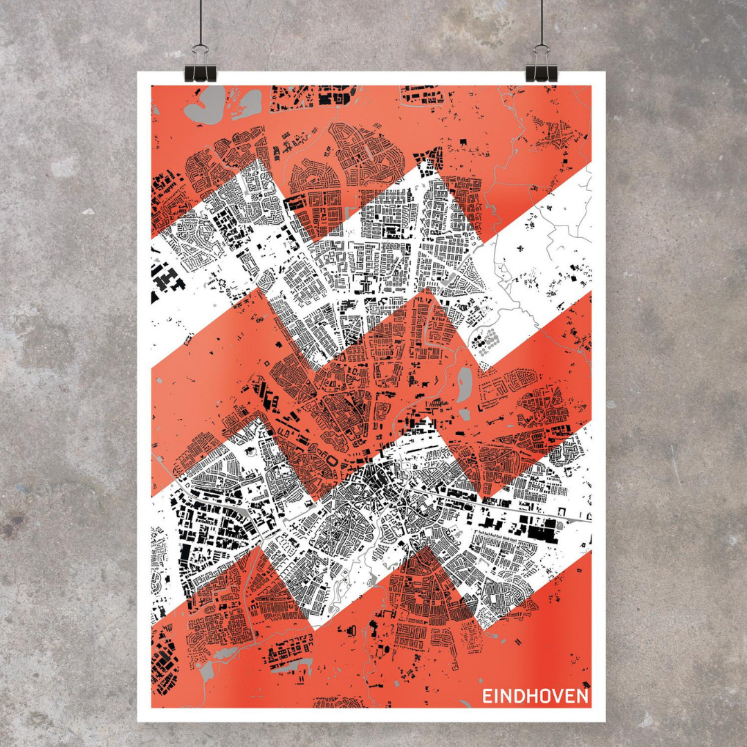 Poster kaart Eindhoven
